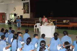 Interaction of students of Middle School with writer Ms Anupa Lal